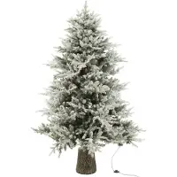 J-Line Kerstboom + Sneeuw 3000 Ledlampjes Plastic Wit