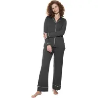 Mey Lange pyjama Serie Pure Chic Thunder Grey | Maat XS