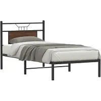 vidaXL Bedframe zonder matras, bruin eikenhout, 80x200 cm, houtvezel