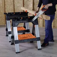 JORGENSEN 99215 Inklapbare werkbank (b x h x d) 860 x 780 x 127 mm Oranje, Zwart