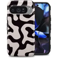 Selencia Vivid Backcover voor de Google Pixel 10 / 10 Pro - Art Wave Black