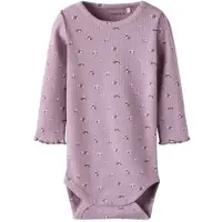 Name it BABY romper lila Paars Meisjes Katoen Ronde hals All over print - maat 74