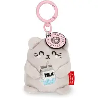 Ark - Superzachte Kitty sleutelhanger, pluche sleutelhanger met gegraveerde boodschap en zinken karabijnhaak, 7 x 11 cm