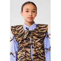 Shoeby gilet bruin Meisjes Katoen Ronde hals All over print - maat 122/128