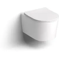 Clou InBe 1 wandtoilet, met toiletzitting, versie 48 cm, mat wit