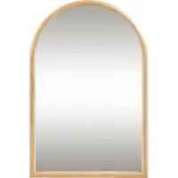 En.casa Wandspiegel Podena boogvormig 90x60 cm naturel []