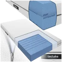 TecTake Matras Sky - 100 x 190 cm - 18 cm dik - Eenpersoons Matras van Comfortschuim - Koudschuim met 2 hardheidsgraden - H2 en H3 - Inclusief Wasbare Hoes van Ademend 3D-meshweefsel