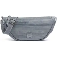 Fredsbruder Leren Schoudertas Layer Halfmoon Bag Sky Blue Blauw