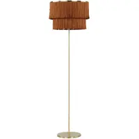 Beliani PERISTERI - Vloerlamp - Bruin - Metaal