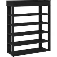 vidaXL Schoenenrek 80x30x98 cm bewerkt hout zwart