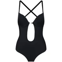 Bye Bra Shapingbody 'Low Back Sensual Bodysuit' zwart