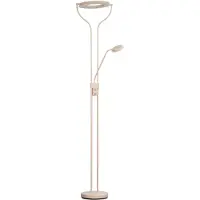 FISCHER&HONSEL GMBH LED-uplighter vloerlamp Davos, dimbaar, crème / amber, Woon-/ Eetkamer, metaal, LED vloerlamp
