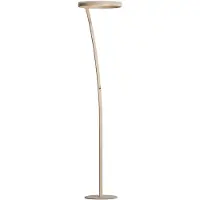 FISCHER&HONSEL GMBH LED-uplighter vloerlamp Sirko, dimbaar, crème / amber, Woon-/ Eetkamer, metaal, Modern, LED vloerlamp