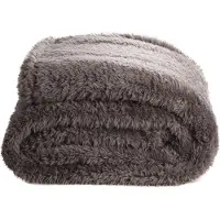 DoubleDry Teddy fleece deken ultrazacht 130x170 antraciet