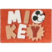 Grupo Erik , Decoratieve Deurmat 60x40cm met Mickey Mouse Patroon Antislip, Rood