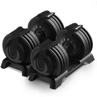 NEOLYMP Verstelbare dumbbells 24kg (set van 2) – 12 gewichtsniveaus met draaigreep
