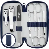 Marqus Manicure Set Solingen - 7-delige Exclusieve Vinger & Teen Nagelknippers Set in Echt Leer