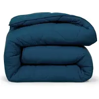 DoubleDry 2 in 1 Dekbed 240x220 - Lits Jumeaux wasbaar dekbed zonder overtrek - blauw xl