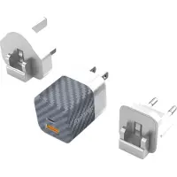 Inny A38QMU Multi Plug - Reisstekker QC3 18W Quick Oplader (US, UK, EU)