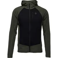 Black Diamond - Toerskikleding - M Coefficient LT Hybrid Hoody Tundra Black voor Unisex van Nylon - Maat L - Groen