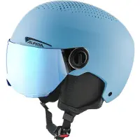 Alpina Skihelm Kids Zupo Visor Q-Lite Smoke/Blue Matt-48 - 52 cm