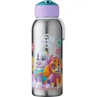 Mepal Isoleerfles flip-up Campus - 350 ml - 12 uur koud / 4 uur warm - Drinkfles met rietje voor kinderen - Paw Patrol Girls