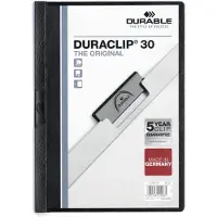 Durable klemmap DURACLIP, A4, kunststof, met clip, zwart