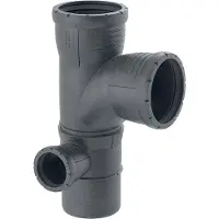 Geberit Silent-Pro Gecombineerd bochthoekstuk 87,5° links, DN 100 / 100 / 50, 393.578.14.1