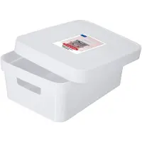 Curver Infinity - Opbergbox met deksel - Opberger - Kunststof - 11L - Wit