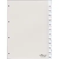 Durable 6810 - Numeric tab index - Transparent - Portrait - A4 - 225 mm - 297 mm