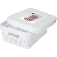 Curver - Opengewerkte container met Infinity deksel - 11L - wit
