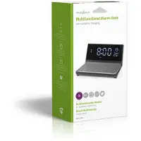 Nedis WCACQ20BK Wekker Met Draadloze Lader