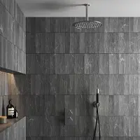Saniclear Exclusive Pro volledig 304 RVS inbouw regendouche 20cm met staaf handdouche plafondmontage