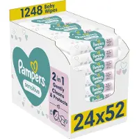 Pampers Sensitive Babydoekjes - 24 Verpakkingen a 52 Doekjes = 1248 Billendoekjes