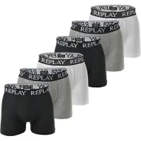 Replay Boxershorts grijs gemêleerd / zwart / wit