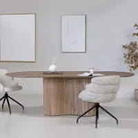 Giga Meubel Eettafel Ava Ovaal Naturel 300cm