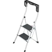 Hailo Klapptritt Stufen 2Plattform-H.470mm Stahl/Kunststoff m.Anti-Rutsch-Matten