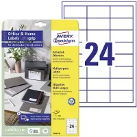 Avery Zweckform AVERY ultragrip Universele etiketten 3658-10 Permanent klevend A4 Wit 64,6 x 33,8 mm 10 Vellen à 24 Etiketten