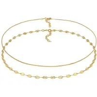 Elli - Elli Halsketting Dames Choker Set Venetiaanse Ketting Platelet Basic Verstelbaar in 925 Sterling Zilver Kettingen