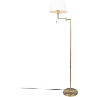QAZQA Smart klassieke vloerlamp brons met wit incl. WiFi A60 - Ladas Fix