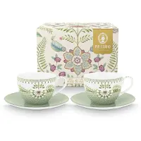 Pip studio Kop & Schotel Lily & Lotus Light Green 280 ml (Set van 2)