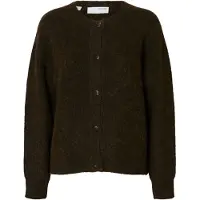 Selected Gebreid vest 'SLFLULU' donkerbruin