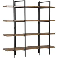 Beliani COMPTON - Boekenkast - Donkerbruin - MDF