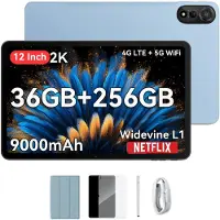 Blackview MEGA 2 Android 15 Tablet - 4G LTE+WiFi - 12 Inch - 36GB+256GB - Widevine L1 - 9000mAh - Blauw