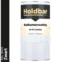 Holdbar Badkamercoating Zwart (RAL 9005) 1 kg