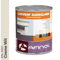 Afinol Zijdeglans Lakverf Creme Wit (RAL 9001) 750 ml