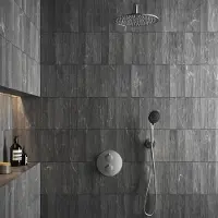 Saniclear Exclusive inbouw regendouche 20cm rond met wandarm en 3 standen handdouche RVS