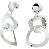 GLAMS oorhangers rondjes - 8 mm - Zilver