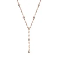 Elli - Halsketting - Dames Y-ketting met kristallen in 925 sterling zilver - Dames