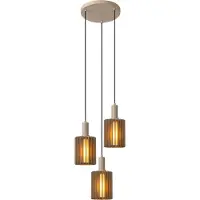 Lucide LAMBRES - Hanglamp - 3xE27 - Taupe